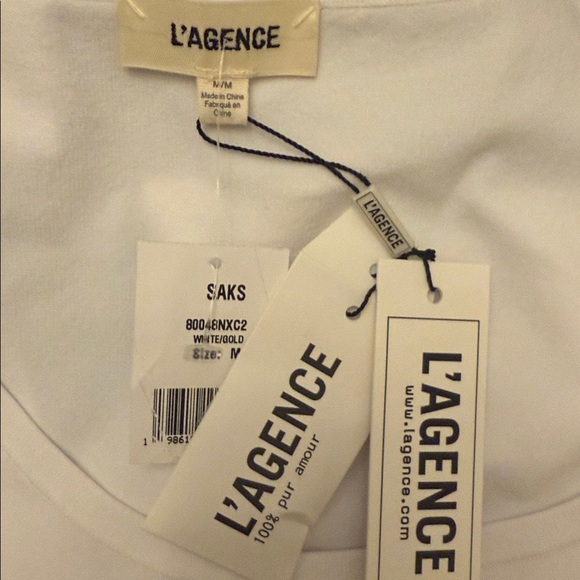 L'Agence Lanetta White Cardigan Top NWT - Picture 11 of 12